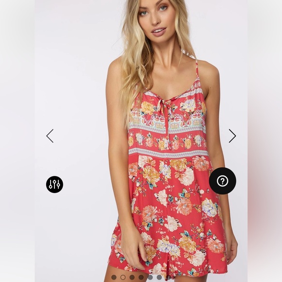 O’Neil Liame Tank Romper Red floral - Picture 7 of 15